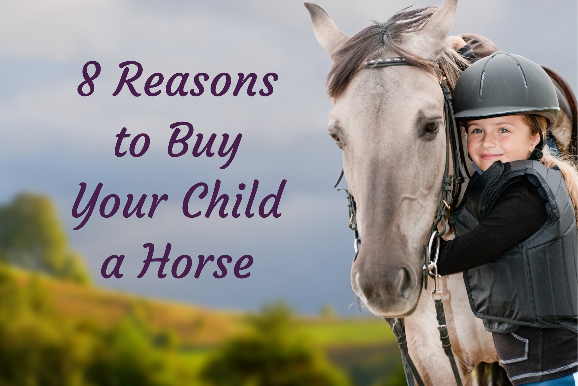 mother and child smiling with a horse