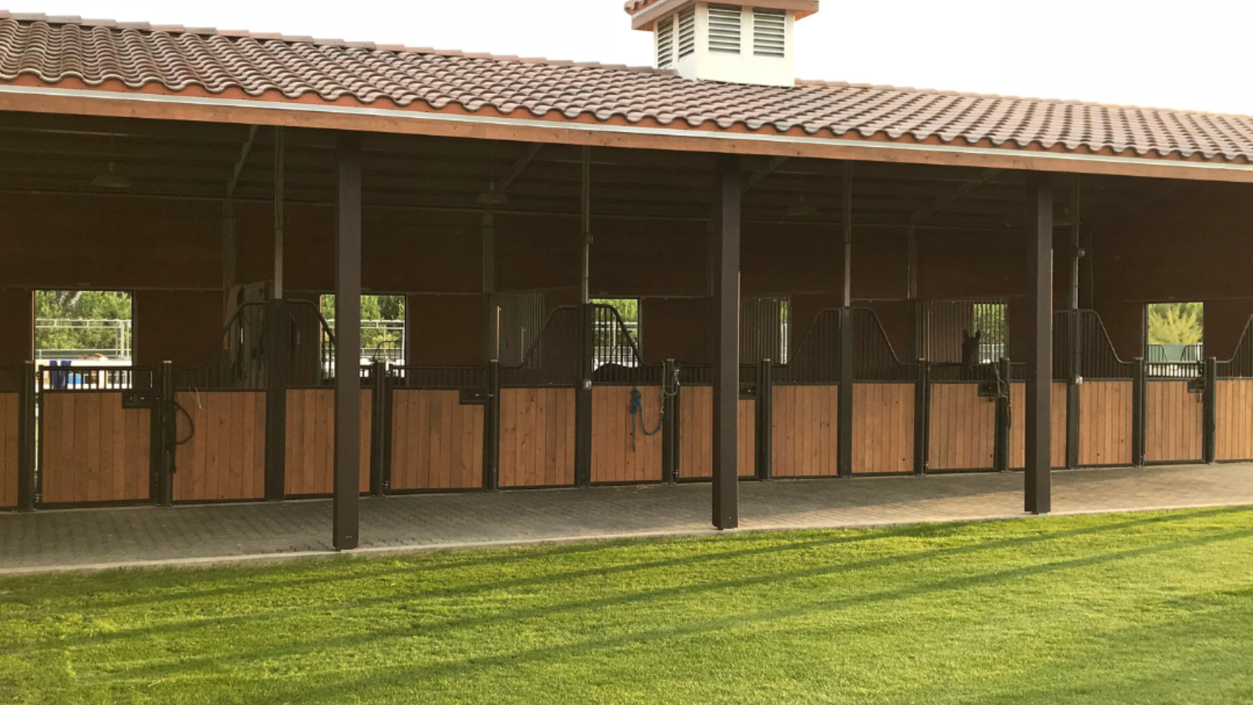 Stalls inside of a barn