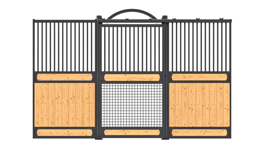 Sliding door on a European horse stall