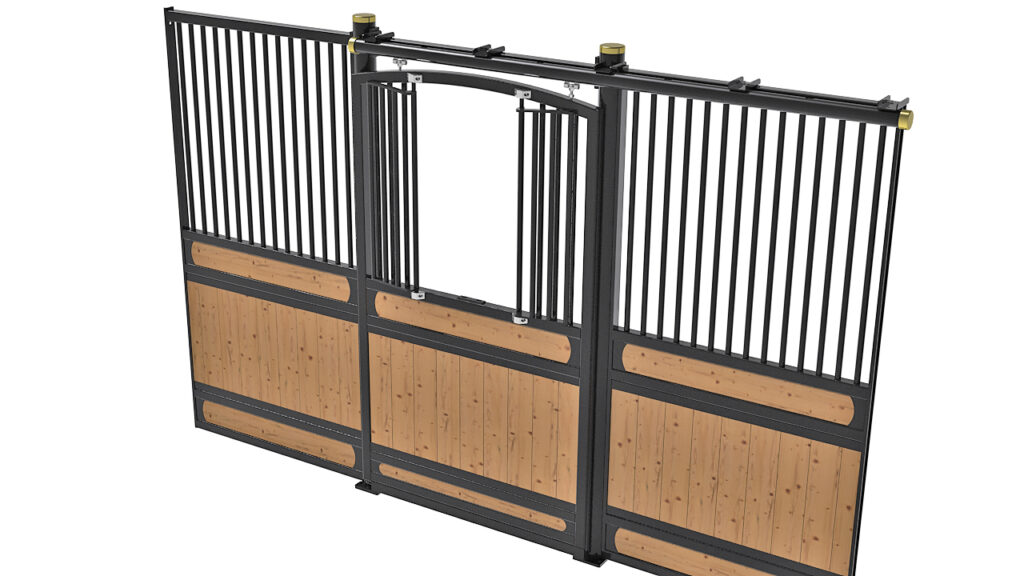 Sliding stall door on a European stall