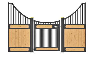 Hinged stall door